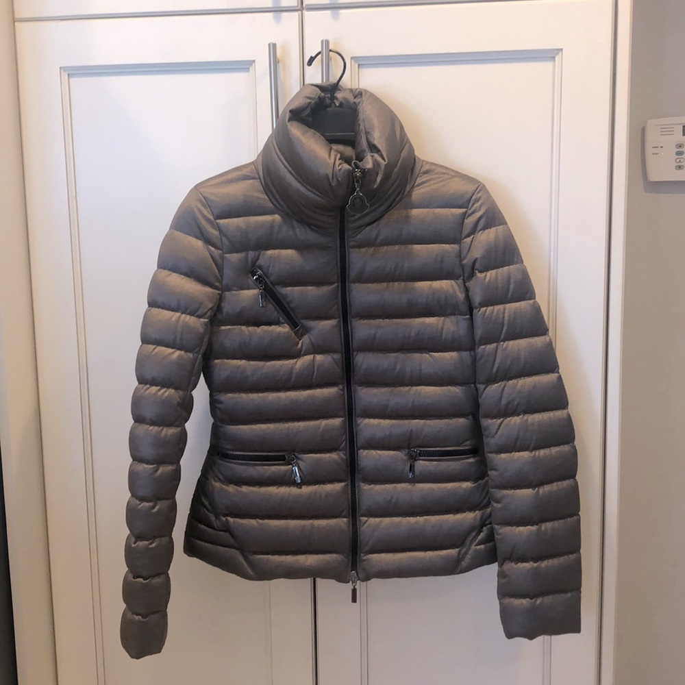 Moncler light jacket. Grayish/ goldish colors